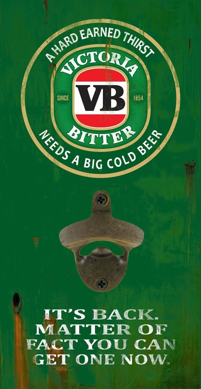 Victoria Bitter VB Wall Mounted Bottle Opener