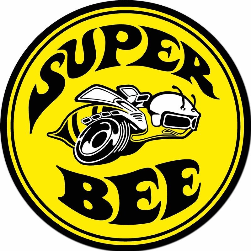 Super Bee 30cm Round Tin Sign