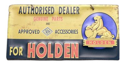 Authorised Dealer for Holden Rectangular Tin Sign Authorised Dealer for Holden Rectangular Tin Sign