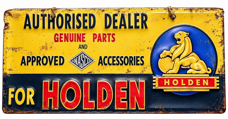 Authorised Dealer for Holden Rectangular Tin Sign