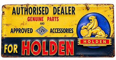 Authorised Dealer for Holden Rectangular Tin Sign Authorised Dealer for Holden Rectangular Tin Sign