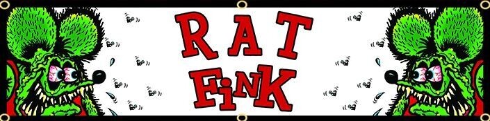 Rat Fink Banner – Ed Roth Kustom Kulture Hot Rod Garage Wall Flag 60cm x 240cm