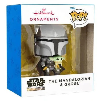 Hallmark Star Wars: The Mandalorian and Grogu Funko POP! Christmas Ornament Hallmark Star Wars: The Mandalorian and Grogu Funko POP! Christmas Ornament