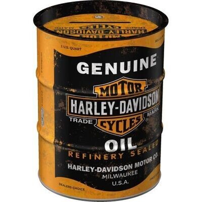 Nostalgic-Art Money Box Oil Barrel Harley-Davidson Genuine Oil 9.3x9.3x11.5cm Nostalgic-Art Money Box Oil Barrel Harley-Davidson Genuine Oil 9.3x9.3x11.5cm