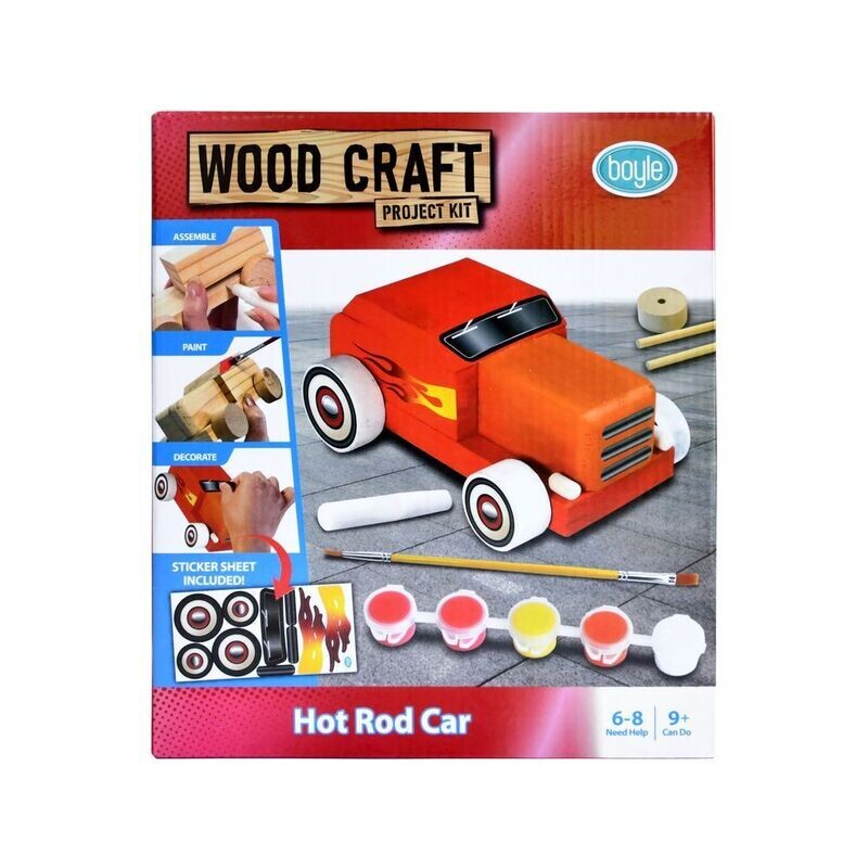 Boyle Wood Craft Project Kit Hot Rod Car