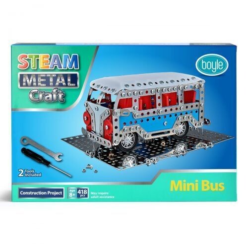 Boyle STEAM Metal Craft Mini Bus Construction Kit Boyle STEAM Metal Craft Mini Bus Construction Kit