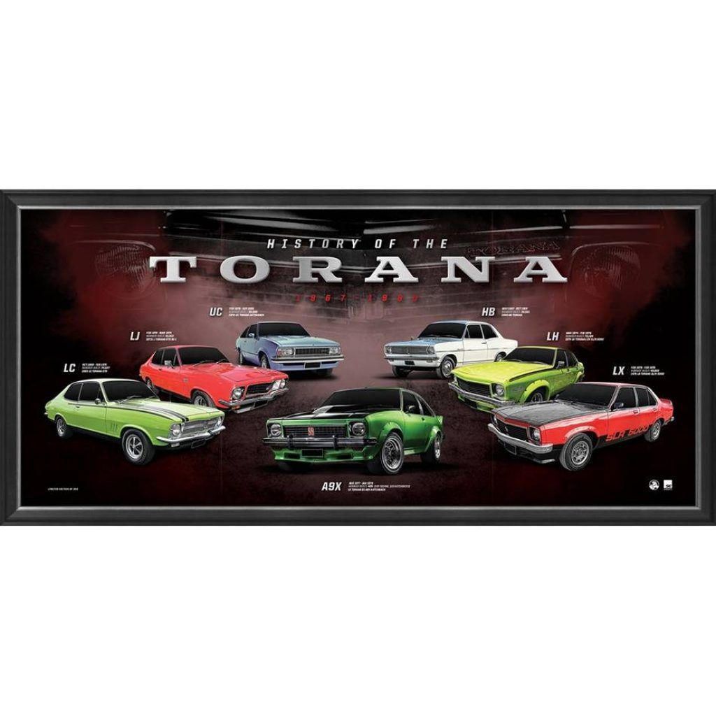 Holden History of the Torana 1967-1980 Framed Print Holden History of the Torana 1967-1980 Framed Print