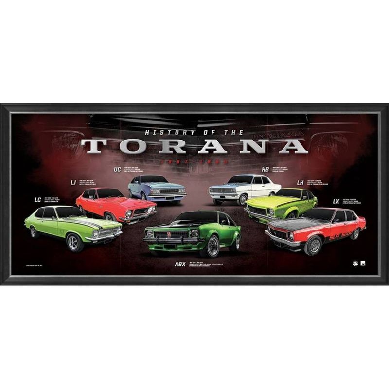 Holden History of the Torana 1967-1980 Framed Print Holden History of the Torana 1967-1980 Framed Print