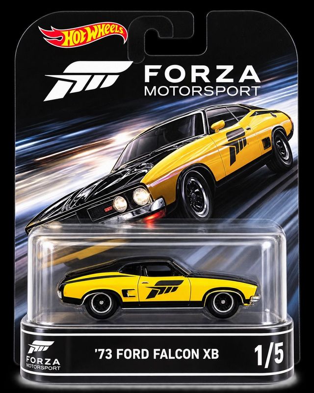 Hot Wheels Forza Motorsport ’73 Ford Falcon XB 1:64 Diecast Car – Yellow 1/5