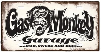 Gas Monkey Garage Metal Licence Plate Gas Monkey Garage Metal Licence Plate
