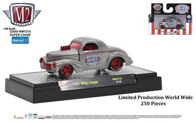 M2 Machines WMTS16 1941 Willys Coupe SUPER CHASE M2 Machines 1941 Willys Coupe NHRA 70 Years Super Chase 1:64 diecast WMTS16 limited to 250 pieces worldwide