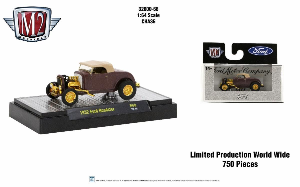 M2 Machines 1932 Ford Roadster 1:64 Chase Edition diecast 32600-68 limited to 750 pieces worldwide