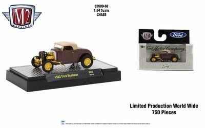 M2 Machines R68 1932 Ford Roadster CHASE M2 Machines 1932 Ford Roadster 1:64 Chase Edition diecast 32600-68 limited to 750 pieces worldwide