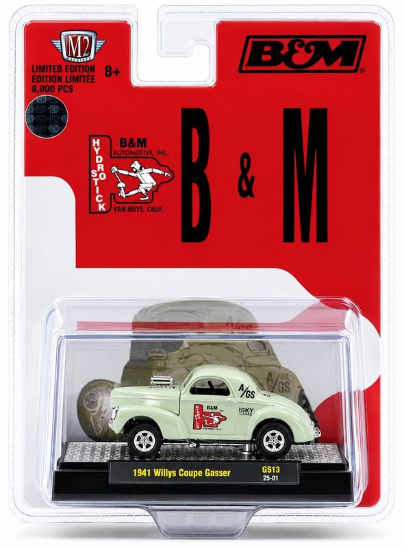M2 Machines GS13 1941 Willys Coupe Gasser CHASE