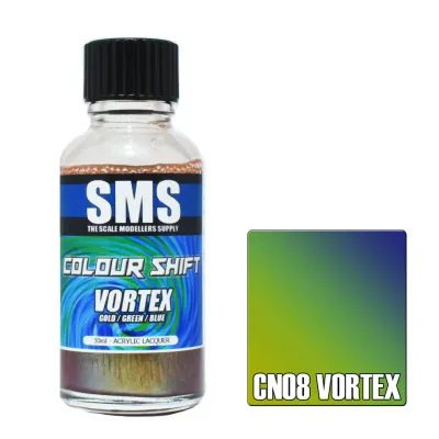 SMS Colour Shift Acrylic Lacquer Series CN08 Vortex (Gold/Green/Blue) 30ml SMS Colour Shift Acrylic Lacquer Series CN08 Vortex (Gold/Green/Blue) 30ml