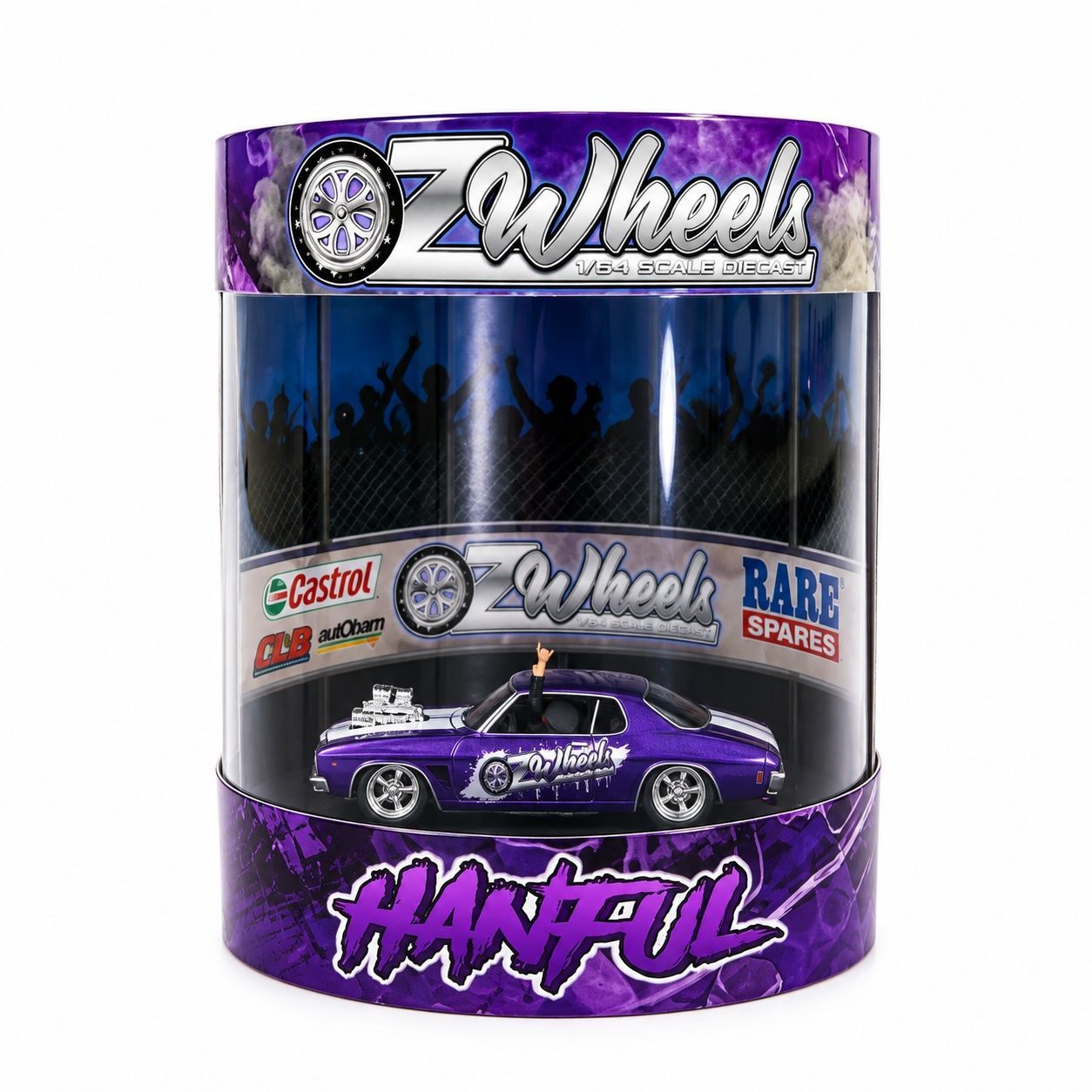 Oz Wheels 1/64 Hanful Holden Monaro Original Livery Skid in Cylinder