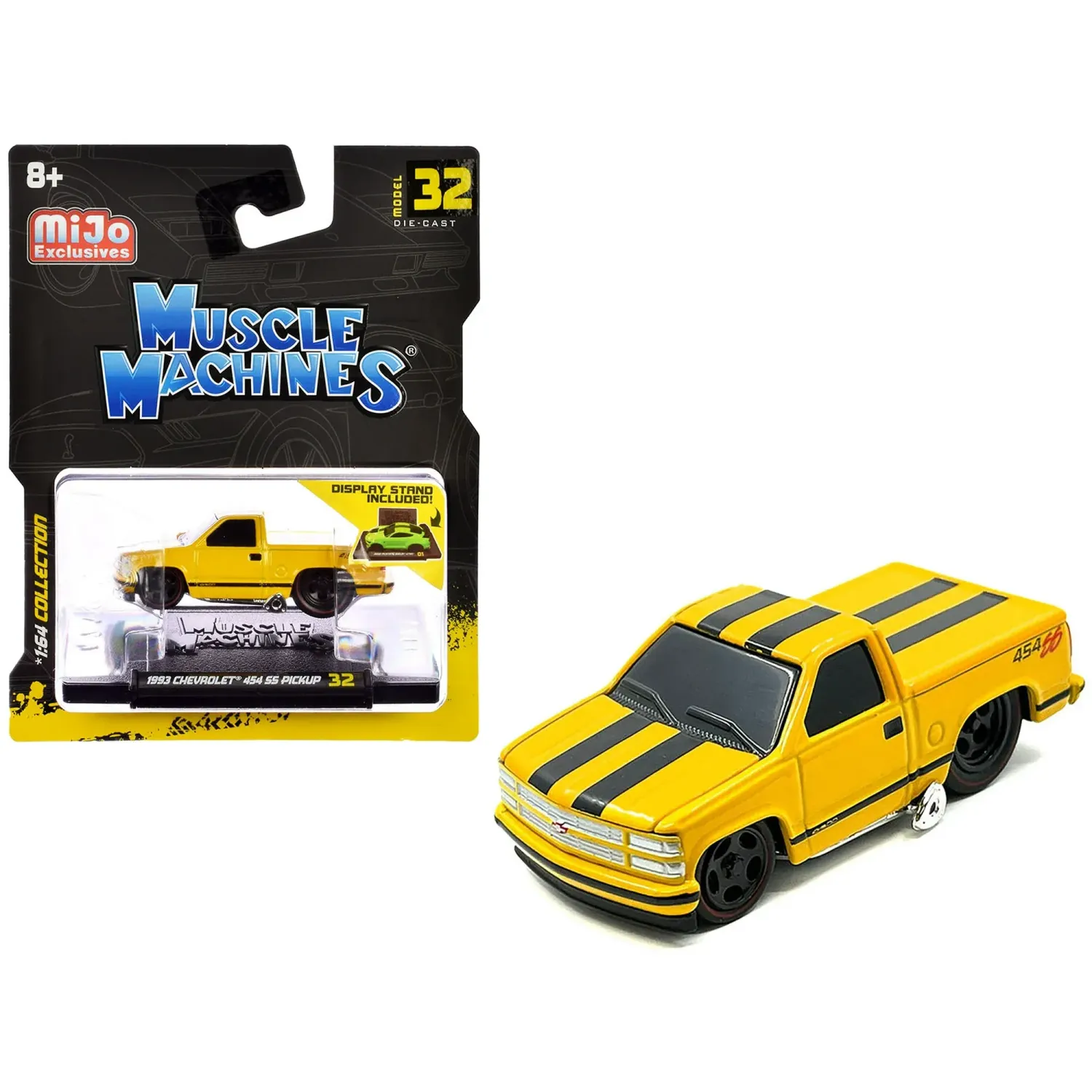 Muscle Machines 1:64 1993 Chevrolet 454 SS Pickup Yellow – MiJo Exclusives Model 32 Muscle Machines 1:64 1993 Chevrolet 454 SS Pickup Yellow – MiJo Exclusives Model 32