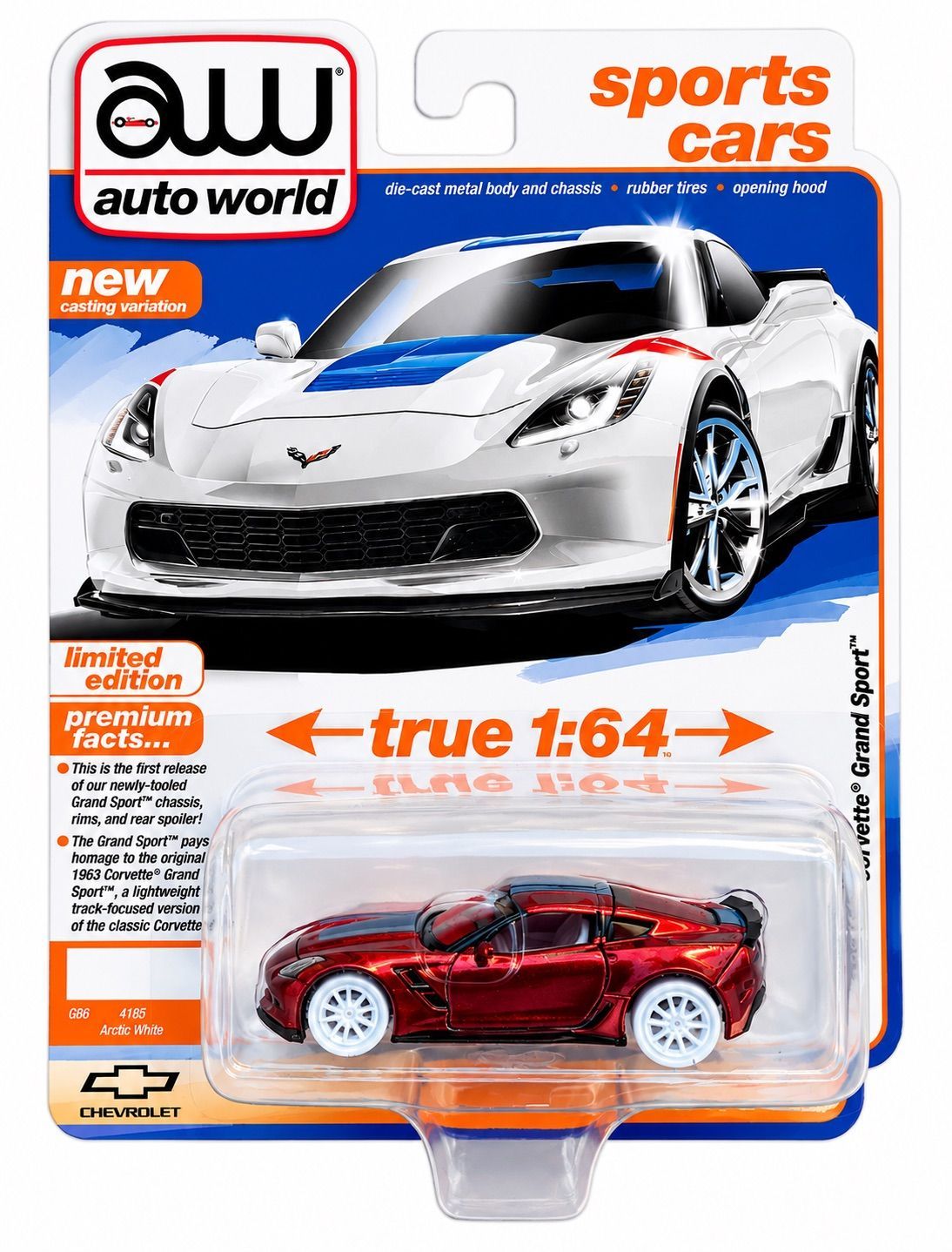 Auto World Premium Series Release 3 Version A 2018 Chevy Corvette Grand Sport Ultra Red Chase Auto World Premium Series Release 3 Version A 2018 Chevy Corvette Grand Sport Ultra Red Chase