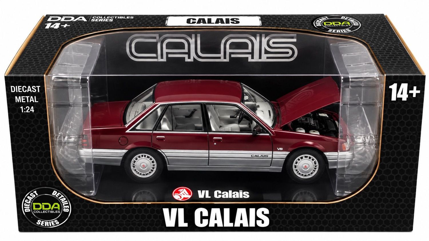 DDA702 1/24 Holden VL Calais V8 – Maroon & Silver DDA702 1/24 Holden VL Calais V8 – Maroon & Silver