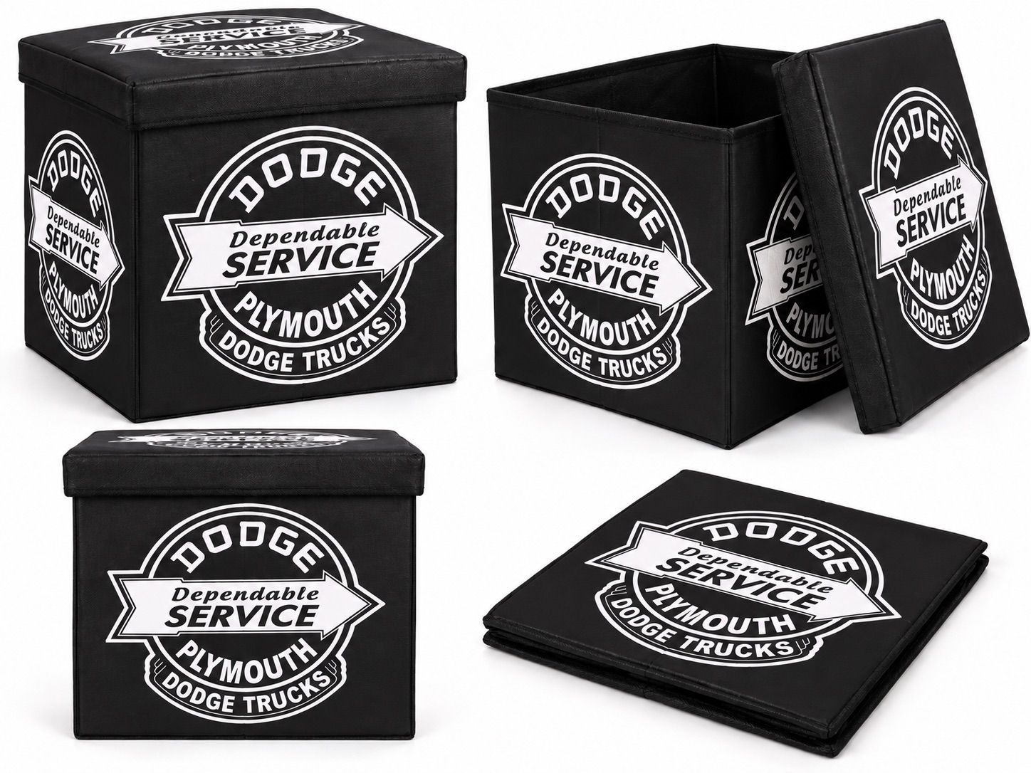 Dodge Dependable Service Plymouth Foldable Storage Cube Box 30x30x30cm Black Dodge Dependable Service Plymouth Dodge Trucks foldable storage cube box 30x30x30cm