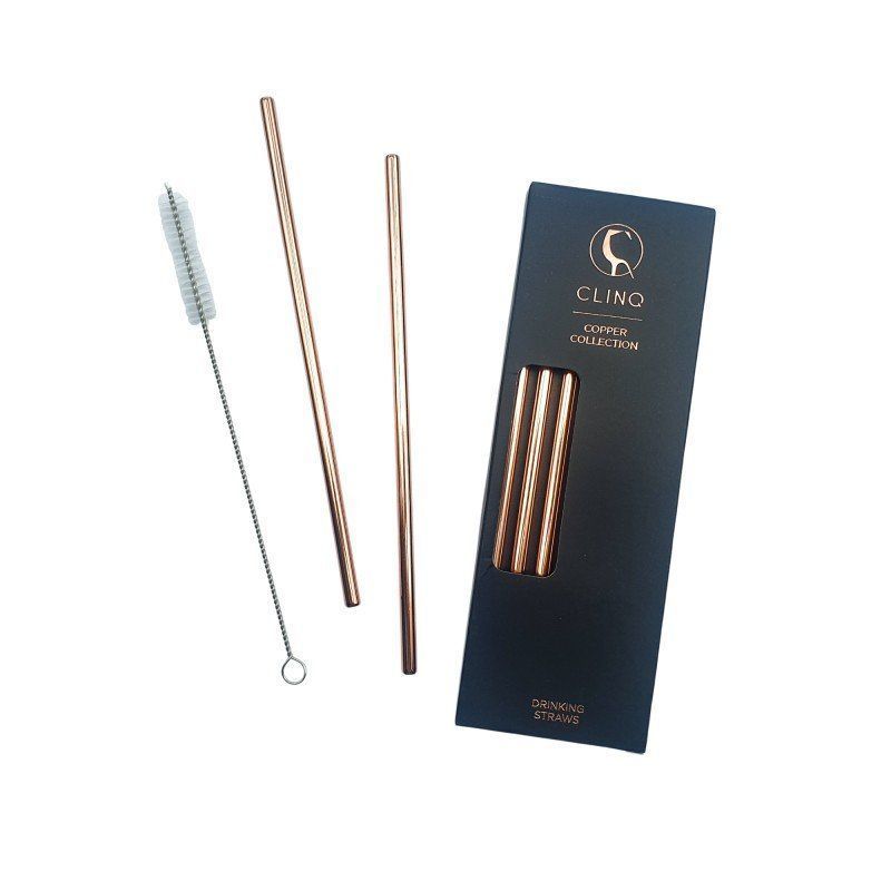 Clinq Copper Drinking Straws