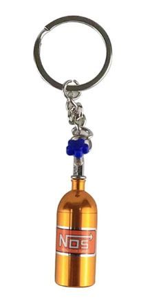 Mini NOS Nitrous Bottle Gold Keyring