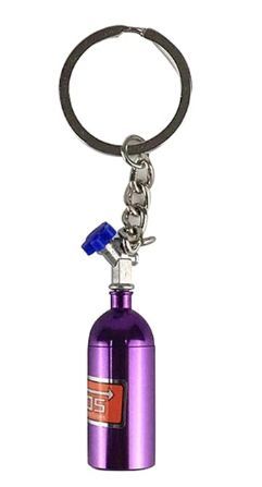 Mini NOS Nitrous Bottle Purple Keyring