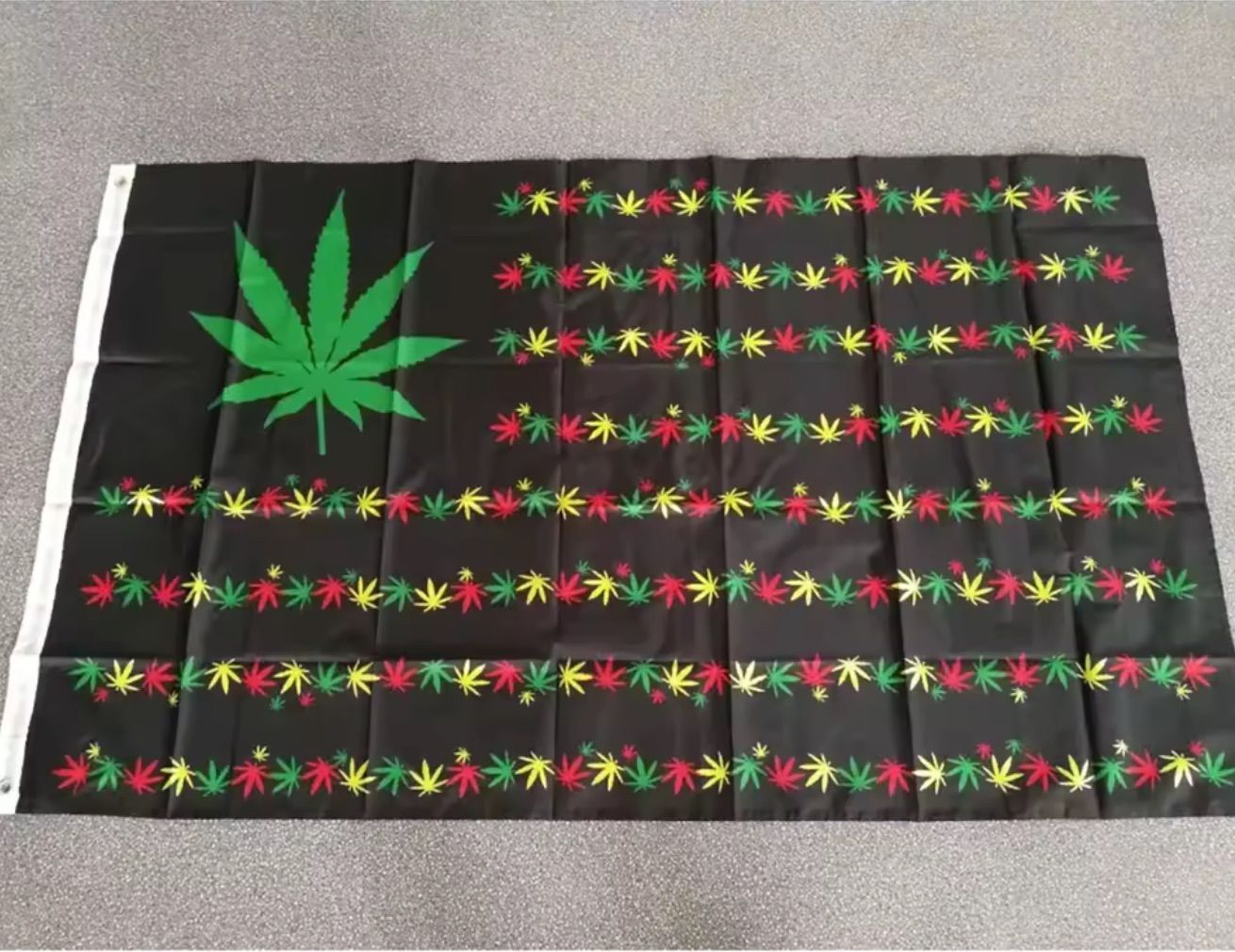 Coloured Marijuana Weed Banner Flag