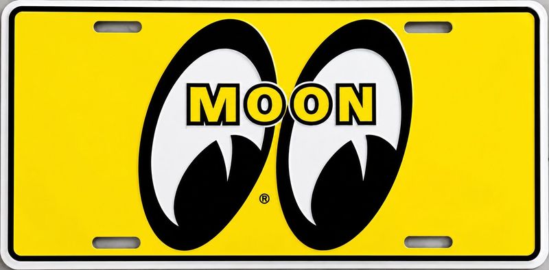 Mooneyes Eyeballs Metal Licence Plate