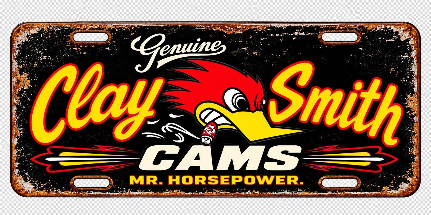 Clay Smith Cams Metal Licence Plate