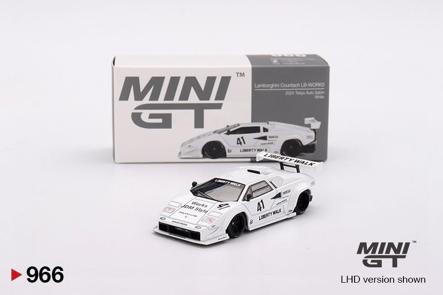 Mini GT Lamborghini Countach LB-WORKS White 2024 Tokyo Auto Salon