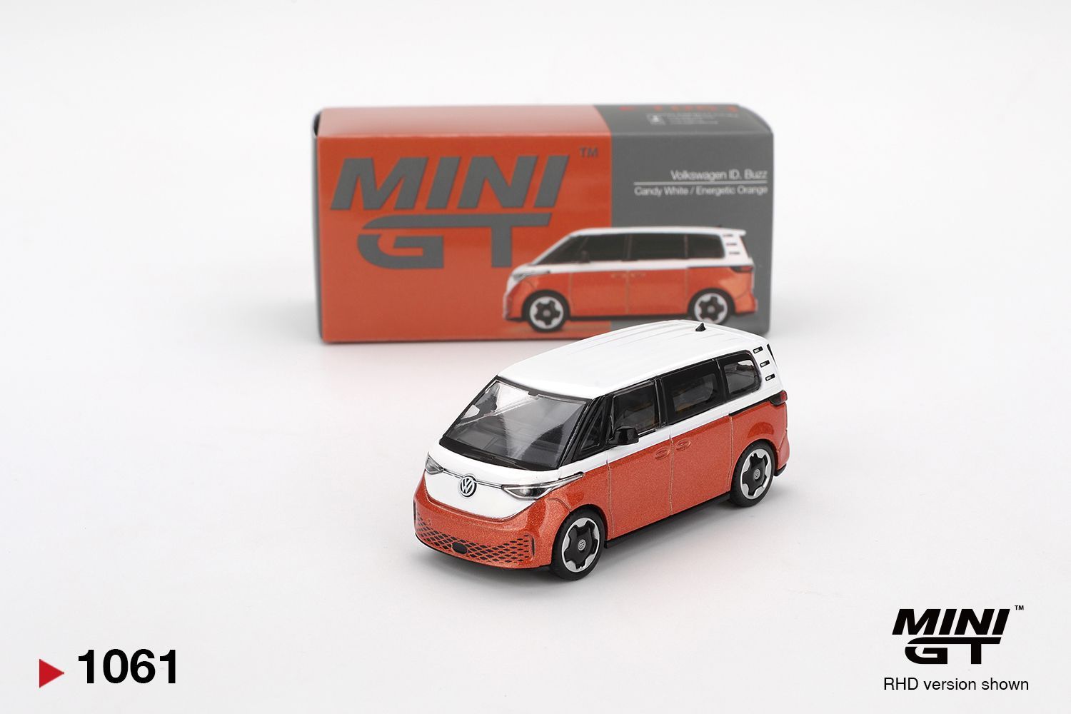 Mini GT Volkswagen ID.Buzz Candy White / Energetic Orange Mini GT Volkswagen ID.Buzz Candy White / Energetic Orange