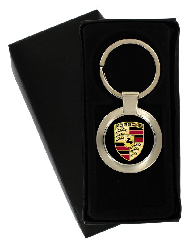 Porsche Logo Metal Keyring