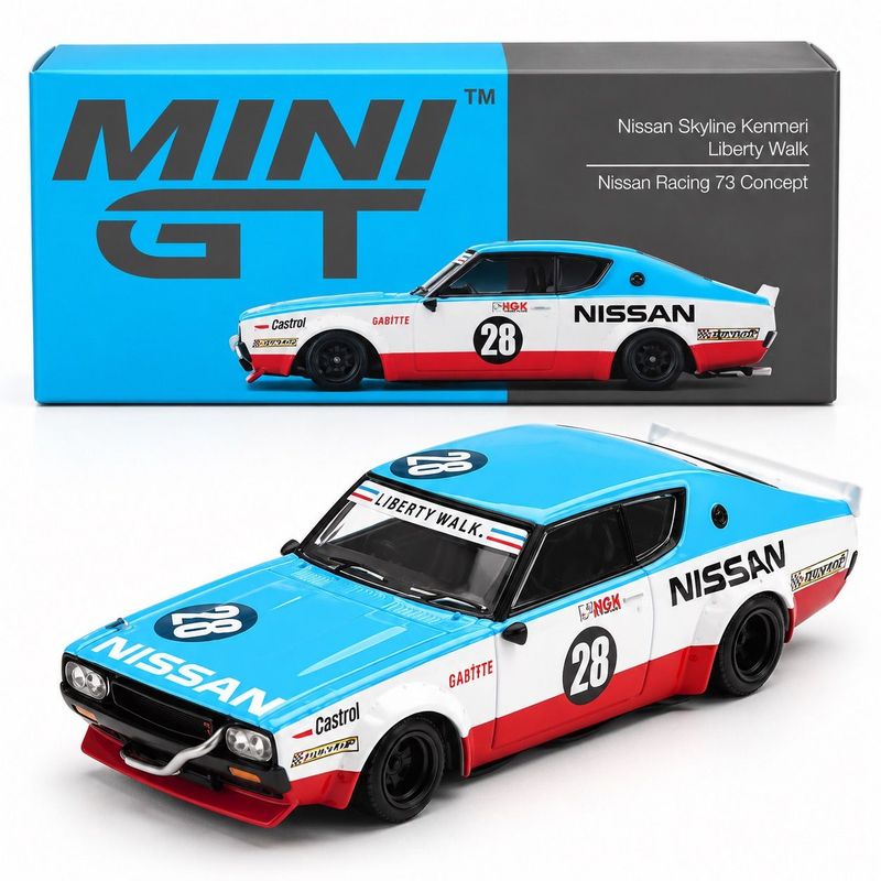 Mini GT Nissan Skyline Kenmeri Liberty Walk Nissan Racing '75 concept
