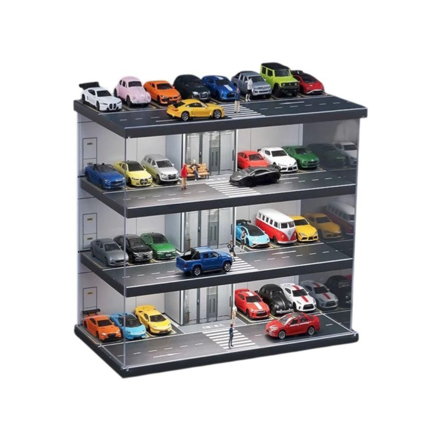 Elevator Parking Lot with Light and Dust Cover 1/64 Diorama