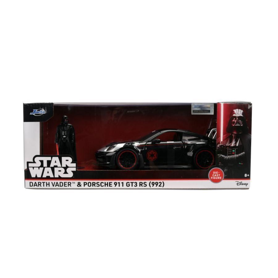Jada Star Wars 1/24 Porsche 911 GT3 RS (992) with Darth Vader Figure Jada Star Wars 1/24 Porsche 911 GT3 RS (992) with Darth Vader Figure