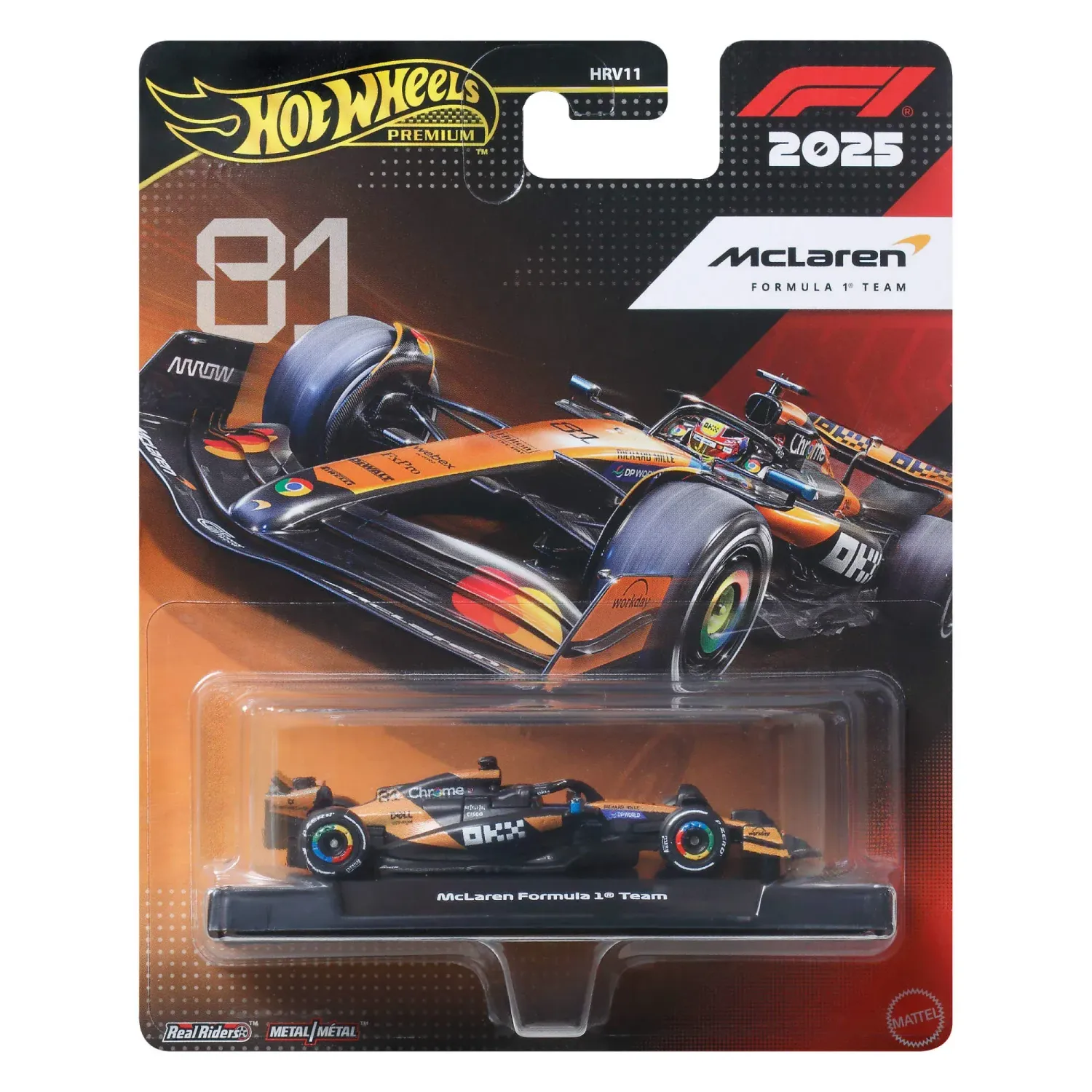Hot Wheels Premium Collectible McLaren Formula 1® Team Car - Oscar Piastri
