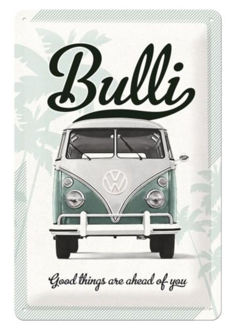 Nostalgic-Art Medium Metal Sign VW Bulli Good Things Are Ahead of You 20 x 30cm
