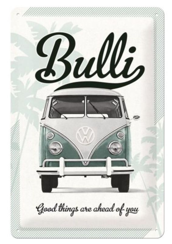 Nostalgic-Art Medium Metal Sign VW Bulli Good Things Are Ahead of You 20 x 30cm