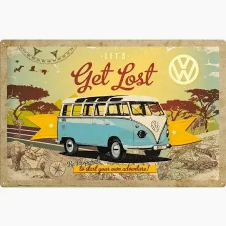 Nostalgic-Art XL Metal Sign VW Let's Get Lost 40 x 60cm