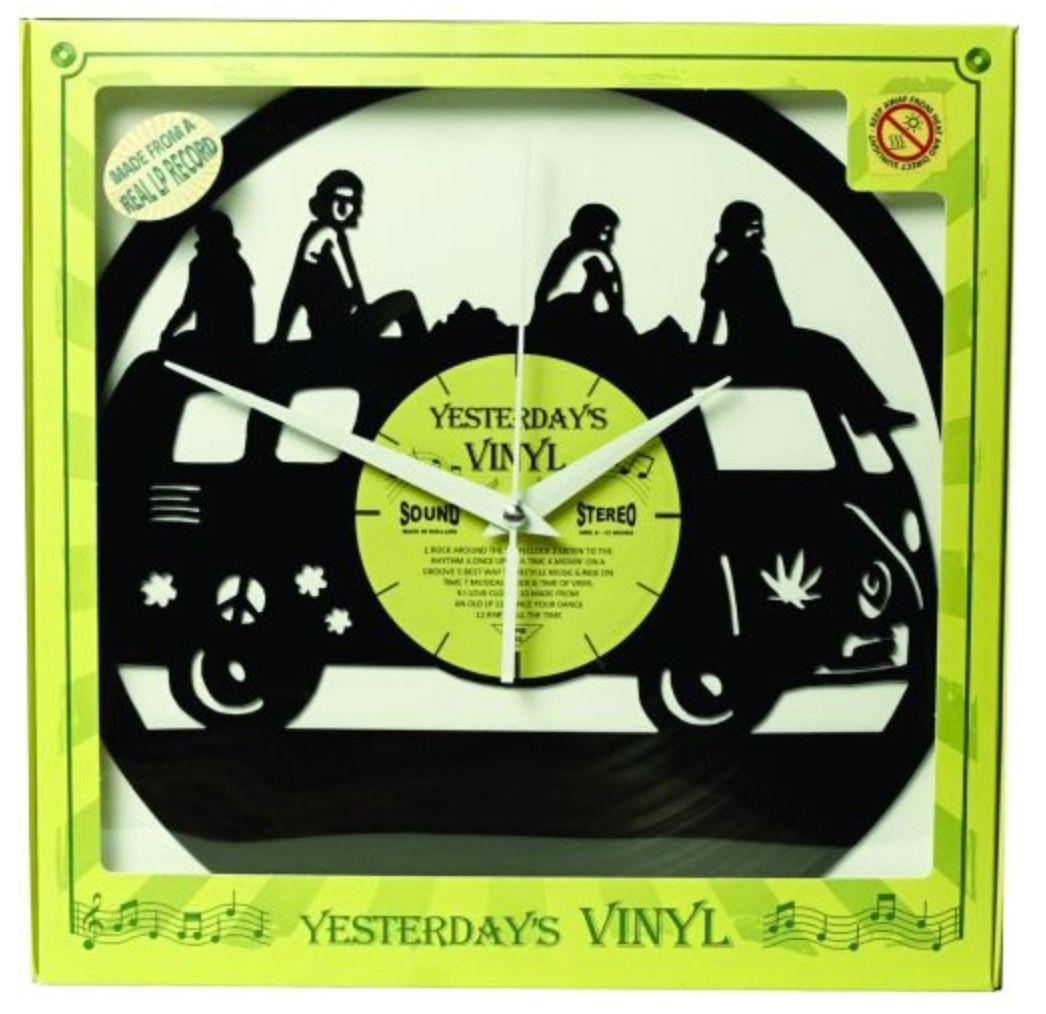 Yesterday's Vinyl Wall Clock Hippie Bus 30cm Yesterday's Vinyl Wall Clock Hippie Bus 30cm