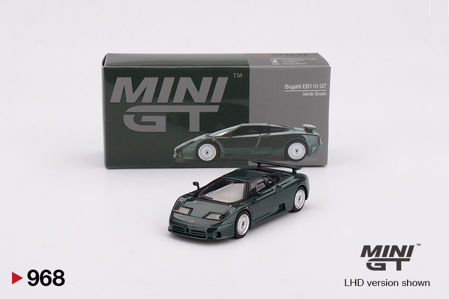 Mini GT Bugatti EB110 GT Verde Scuro