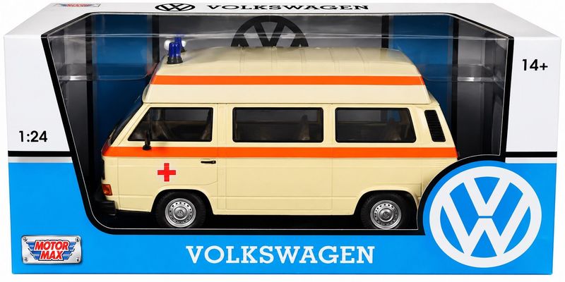 Motor Max 1/24 Volkswagen Type 2 (T3) High Roof Ambulance