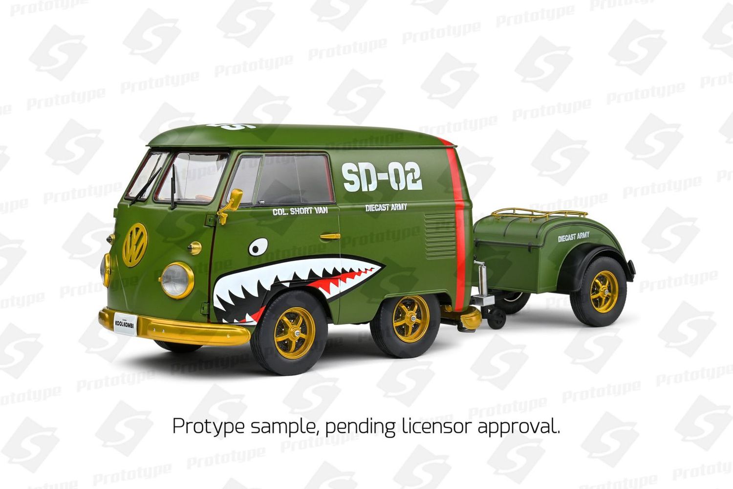 Solido 1/18 Army Fighter 1950 Kool VW Kombi