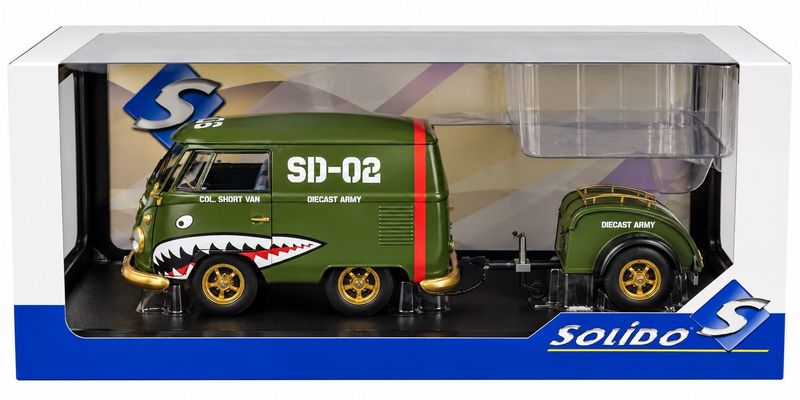 Solido 1/18 Army Fighter 1950 Kool VW Kombi