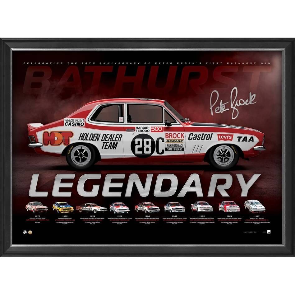 Peter Brock 50 Year Anniversary “Legendary” Framed Sportsprint Peter Brock 50 Year Anniversary “Legendary” Framed Sportsprint