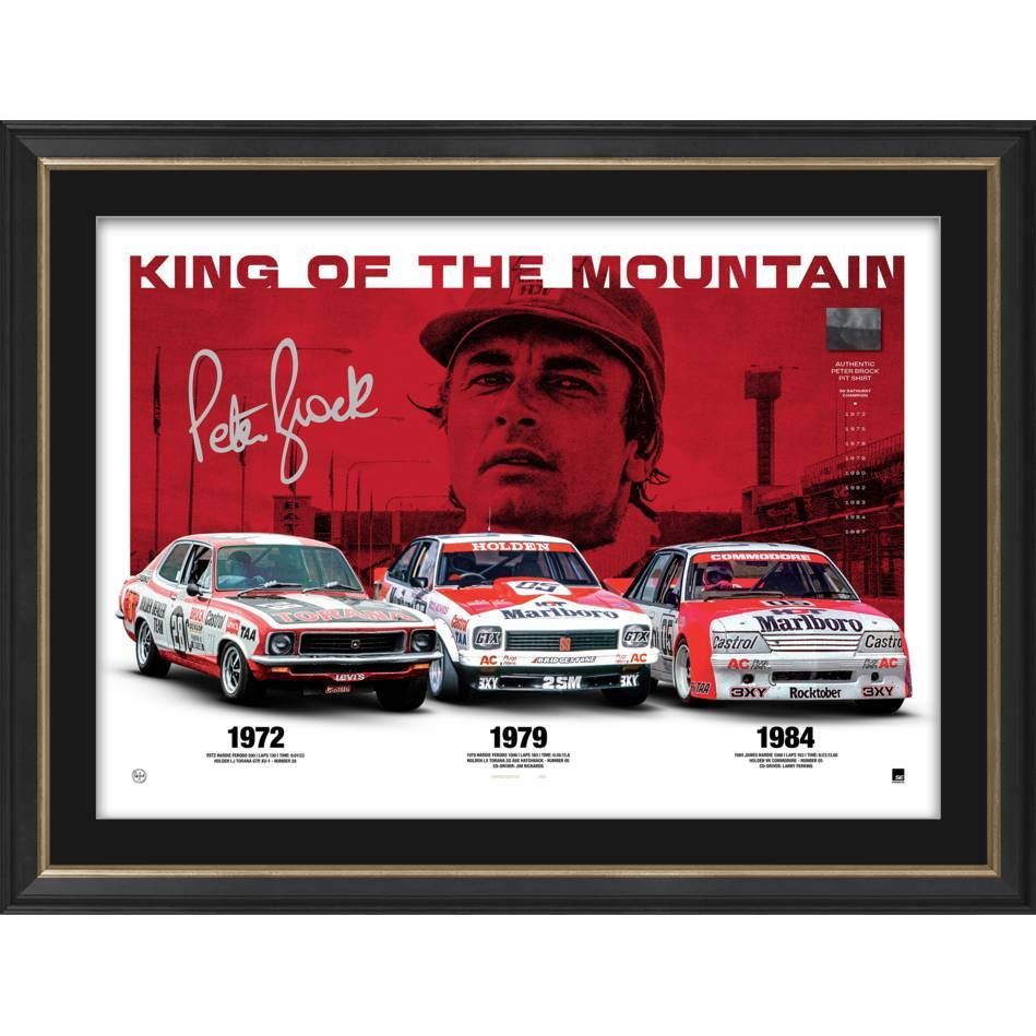 Peter Brock Framed King of the Mountain Print with Pit Shirt Peter Brock Framed King of the Mountain Print with Pit Shirt