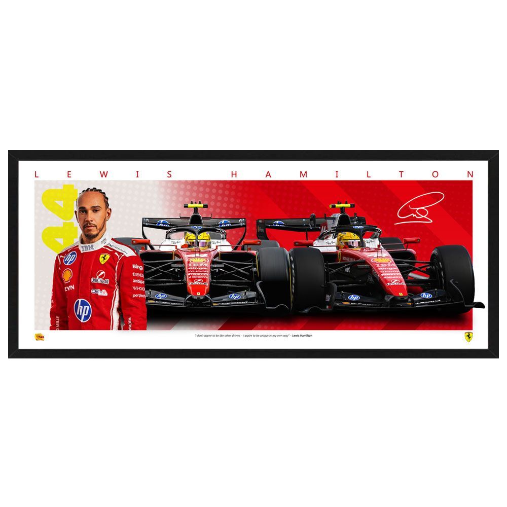 Formula 1 – Lewis Hamilton Ferrari Mini Wings Framed Print