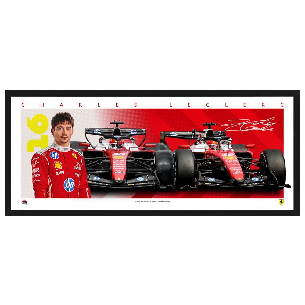Formula 1 – Charles Leclerc Ferrari Mini Wings Framed Print