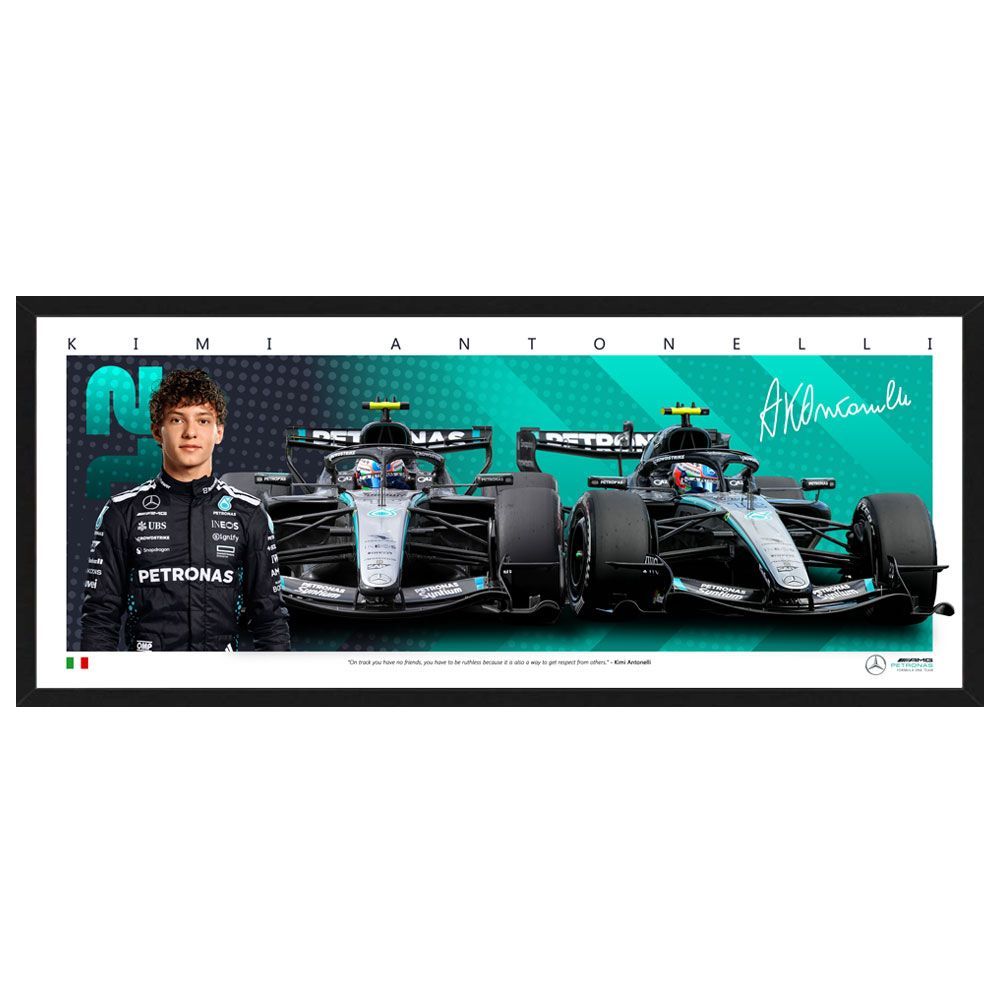 Formula 1 – Kimi Antonelli Mercedes Mini Wings Framed Print Formula 1 – Kimi Antonelli Mercedes Mini Wings Framed Print